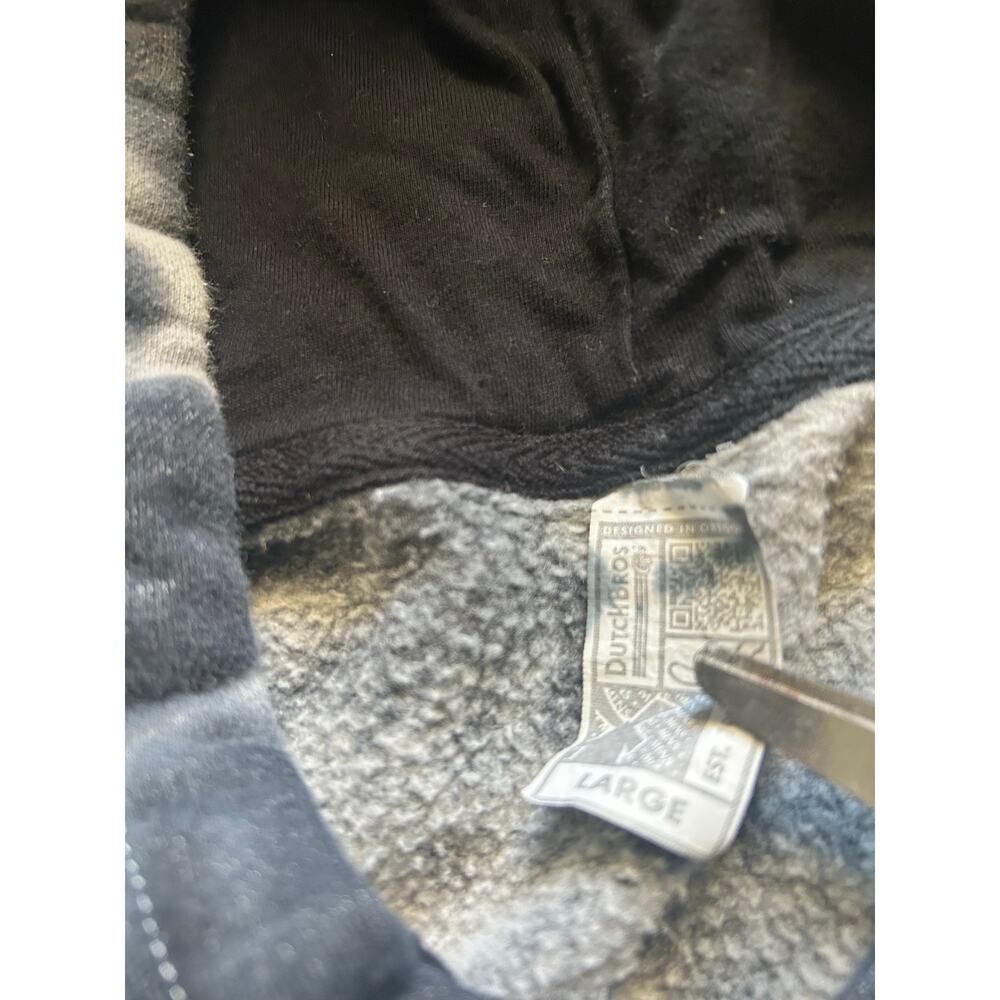 Dutch Bros Large Coffee Tie Dye Hoodie Sweatshirt Black/Gray Serving You Design - Picture 4 of 6